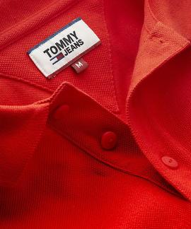 TJM TOMMY BADGE POLO RACING RED