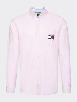 TJM OXFORD BADGE SHIRT PEARLY PINK