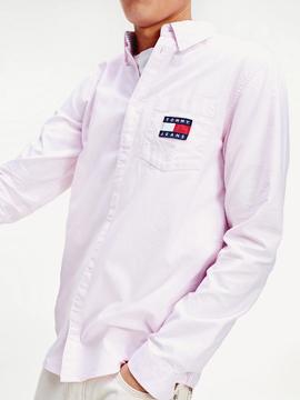 TJM OXFORD BADGE SHIRT PEARLY PINK