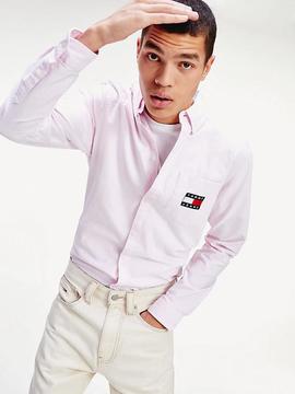 TJM OXFORD BADGE SHIRT PEARLY PINK