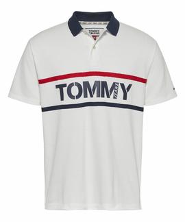 TJM BOLD GRAPHIC POLO WHITE