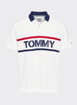 TJM BOLD GRAPHIC POLO WHITE