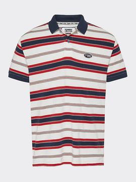 TJM SEASONAL STRIPE POLO WHITE / MULTI