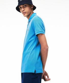 POLO LACOSTE SLIM FIT PTV AZUL TURQUESA