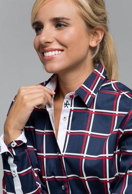 CAMISA M TARTAN AZUL MARINO