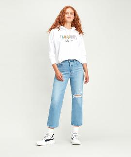 GRAPHIC SPORT HOODIE CALI BOX TAB WHITE