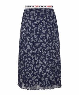 TJW PLEATED MIDI SKIRT PASLEY PRINT/ TWILIGHT NAVY