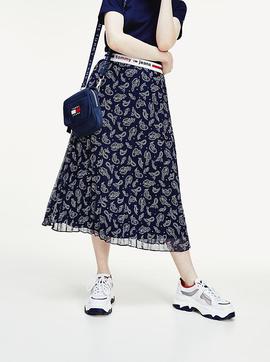 TJW PLEATED MIDI SKIRT PASLEY PRINT/ TWILIGHT NAVY