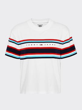 TJW STRIPE LOGO TEE WHITE