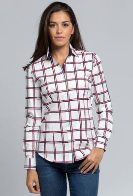 CAMISA M TARTAN BLANCA