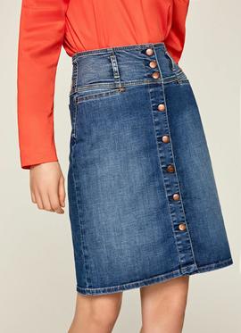 EVELYN SKIRT HIGH WAIST REGULAR FIT 000 DENIM