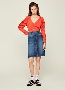 EVELYN SKIRT HIGH WAIST REGULAR FIT 000 DENIM