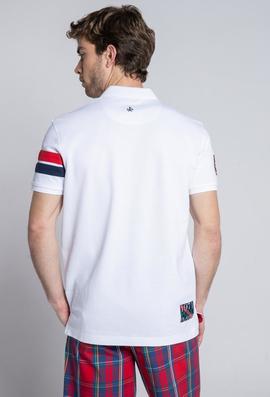 POLO H ESCUDOS BLANCO