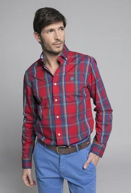 CAMISA H TARTAN ROJO