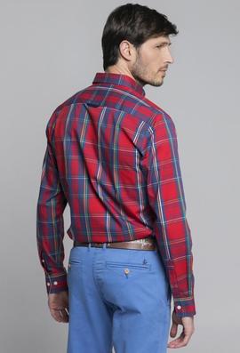 CAMISA H TARTAN ROJO