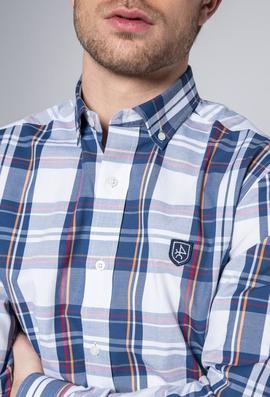 CAMISA H TARTAN BLANCO