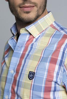 CAMISA H TARTAN AMARILLO