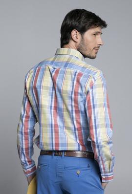 CAMISA H TARTAN AMARILLO