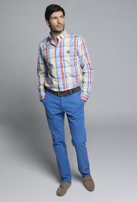 CAMISA H TARTAN AMARILLO