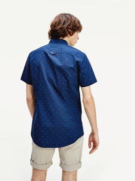 TJM SHORTSLEEVE DOBBY SHIRT TWILIGHT NAVY / MULTI