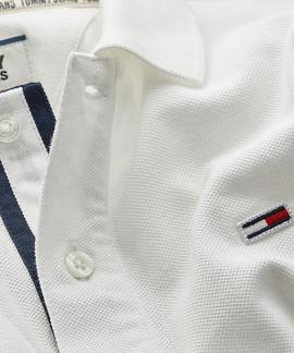 TJM BRANDED RIB POLO WHITE