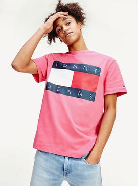 TJM TOMMY FLAG TEE LIGHT CERISE PINK