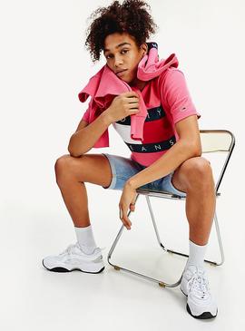 TJM TOMMY FLAG TEE LIGHT CERISE PINK