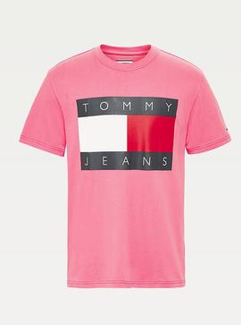 TJM TOMMY FLAG TEE LIGHT CERISE PINK