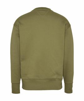 TJM TOMMY JEANS BADGE CREW UNIFORM OLIVE