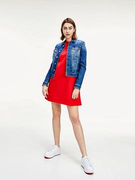 SLIM TRUCKER JACKET ADY AUDREY MID BL STR