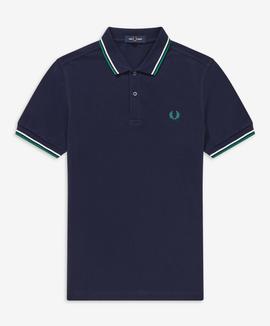 POLO TWIN TIPPED M3600 J79 CARBON BLUE / WHITE / RAF GREEN