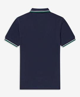 POLO TWIN TIPPED M3600 J79 CARBON BLUE / WHITE / RAF GREEN