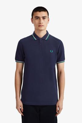 POLO TWIN TIPPED M3600 J79 CARBON BLUE / WHITE / RAF GREEN