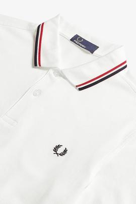 POLO TWIN TIPPED M3600 748 WHITE / BRIGHT RED / NAVY