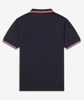 POLO TWIN TIPPED M3600 471 NAVY / WHITE / RED