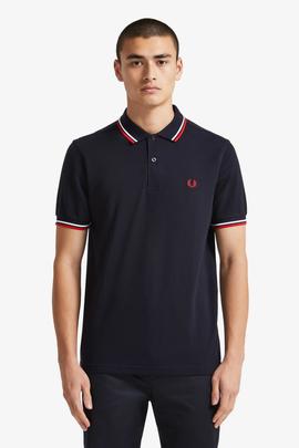 POLO TWIN TIPPED M3600 471 NAVY / WHITE / RED