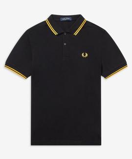 POLO TWIN TIPPED M3600 506 BLACK / BRIGHT YELLOW