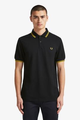 POLO TWIN TIPPED M3600 506 BLACK / BRIGHT YELLOW