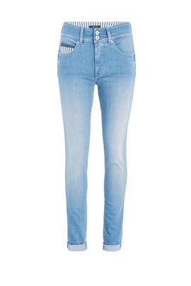 PANTALÓN VAQUERO SECRET SKINNY FIT DENIM AZUL CON RAYAS
