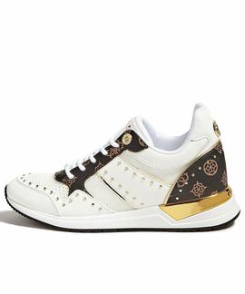 REJJY ACTIVE LADY LEATHER LIKE WHITE / BROWN