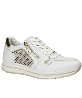 SNEAKER P805241D 707 BLANCO CON DORADO