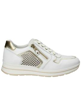 SNEAKER P805241D 707 BLANCO CON DORADO