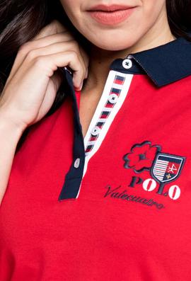 POLO M ESCUDO FLOR ROJO