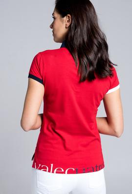 POLO M ESCUDO FLOR ROJO