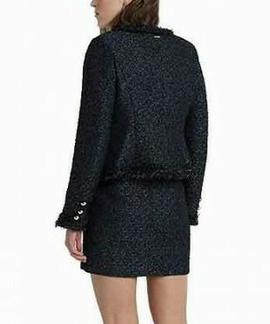 ELISA JACKET TWEED BLACK/BLUE COM