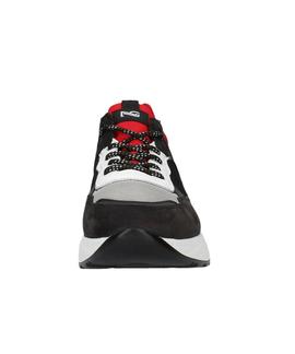 SNEAKER A901271U 100 NEGRO / GRIS / BLANCO / ROJO