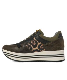 SNEAKER A909041D 510 LEOPARDO / VERDE KAKHI