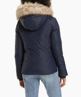 TJW HOODED DOWN JACKET BLACK IRIS