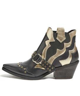 NARRI STIVALETTO BOOTIE LEAT GOLD