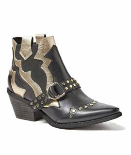 NARRI STIVALETTO BOOTIE LEAT GOLD